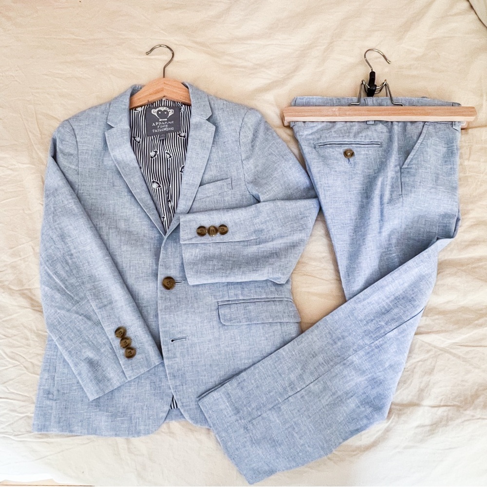 Appaman Fine Tailoring Boy’s Linen Blend Suit - Size 7